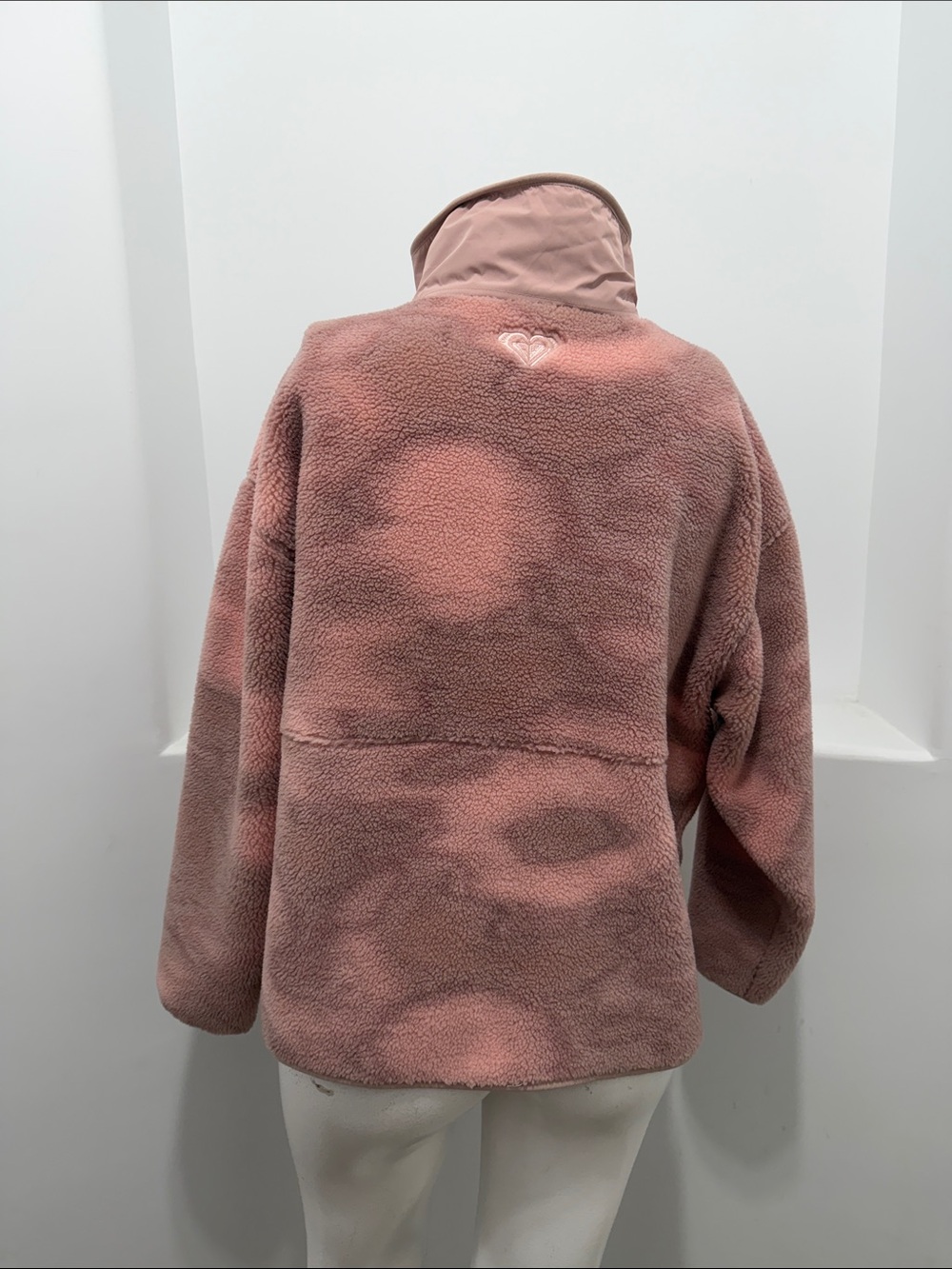 Roxy Axel Bonded Dusty Rose Sherpa Snap-Front Jacket Size XL - Picture 10 of 11